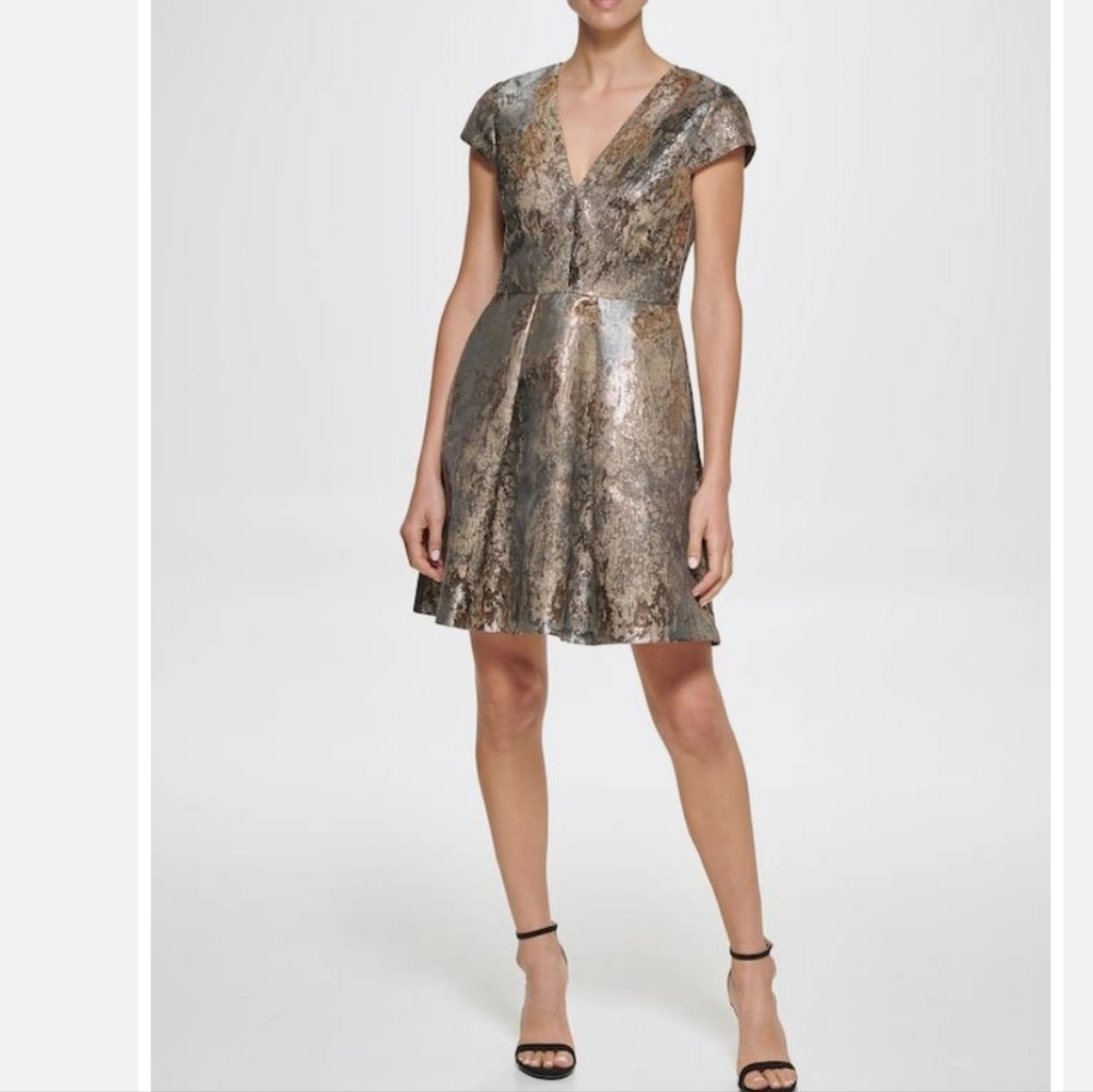 Vince Camuto Metallic Dress